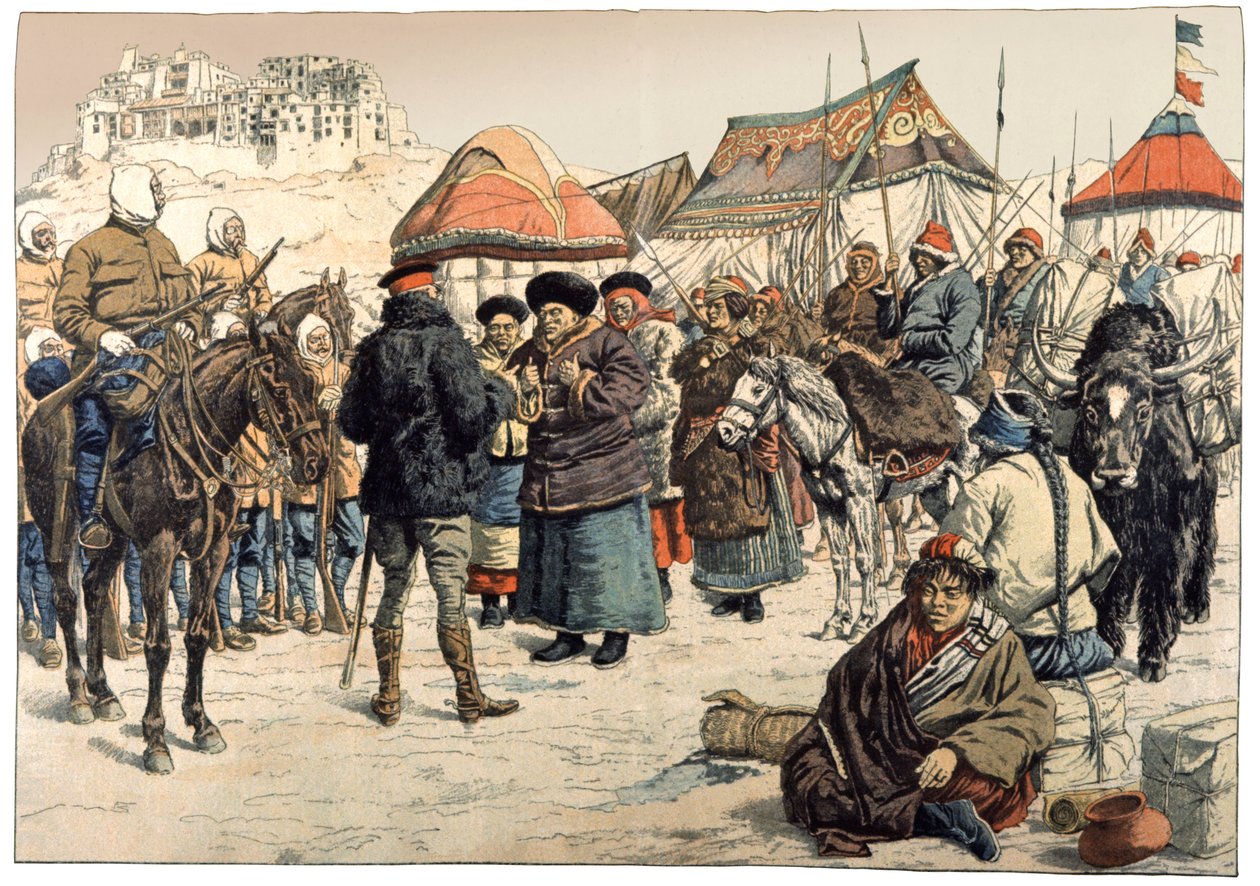 غزو التبت. 1902 (نقش) بواسطة . .