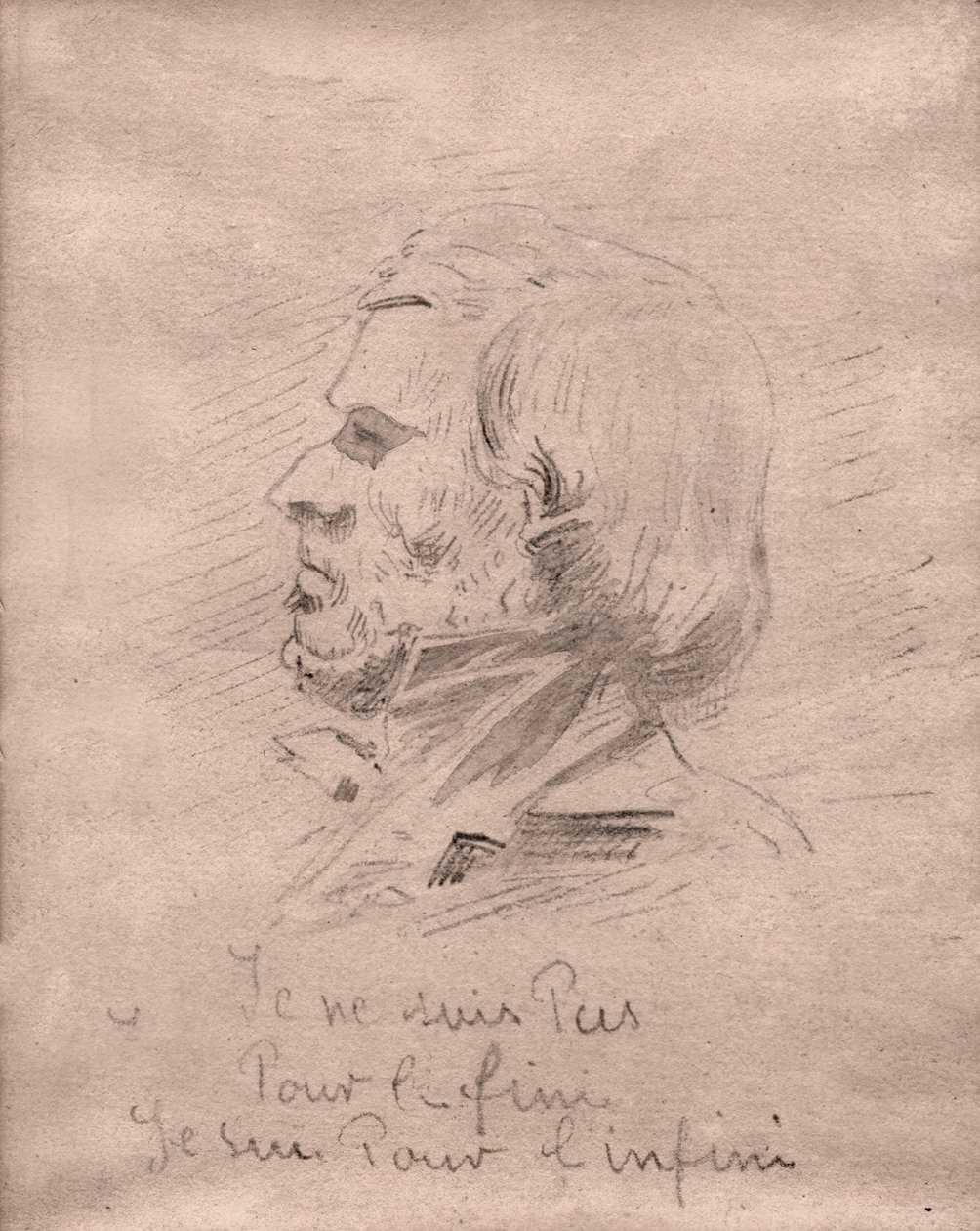 يوجين ديلاكروا "أنا لست من أجل النهاية ، أنا من أجل اللانهاية." حوالي عام 1850 (رسم) بواسطة . .