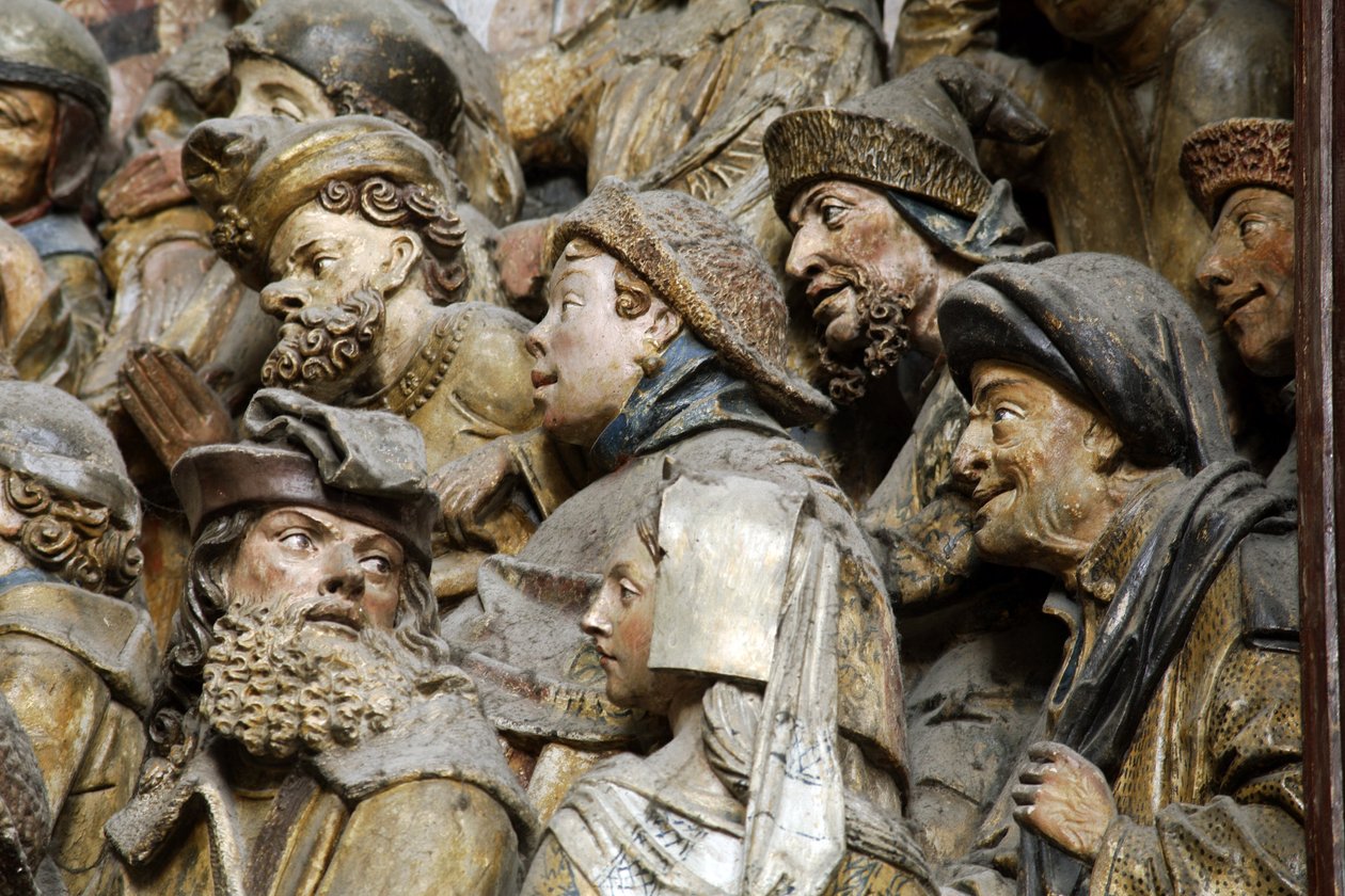 FRANCE. Hauts-de-France. SUM. Amiens. Our Lady Cathedral. South wall of the choir. Detail of bas-reliefs depicting the story of Saint Fermin (Firmin d