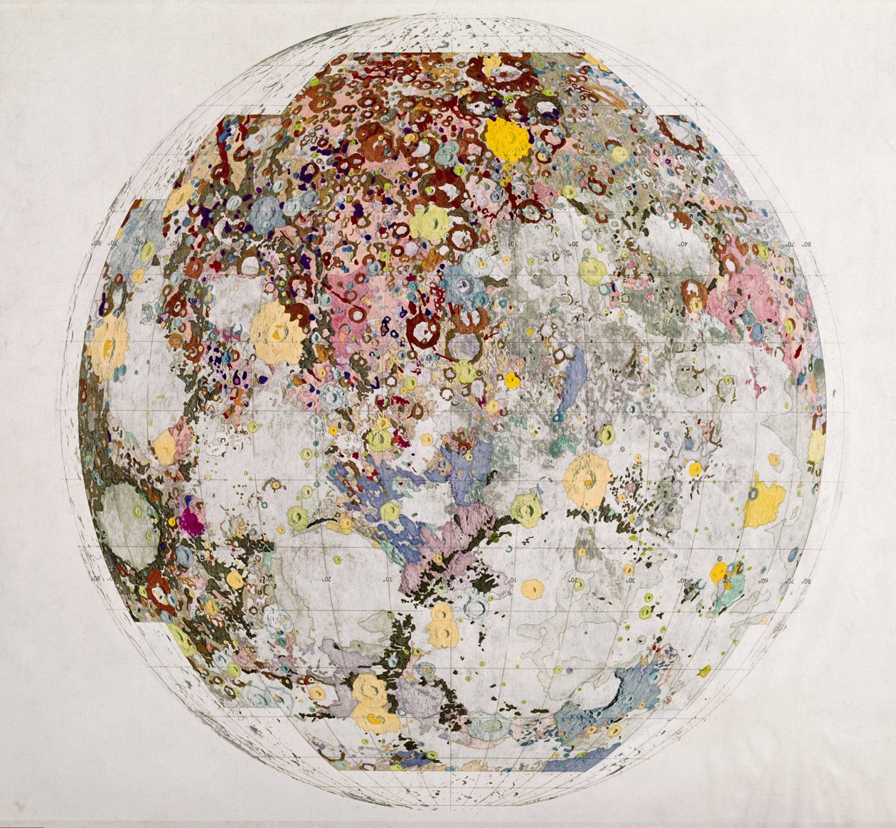Geological map of the moon بواسطة فريدريك (المرتبط ب) بارنارد