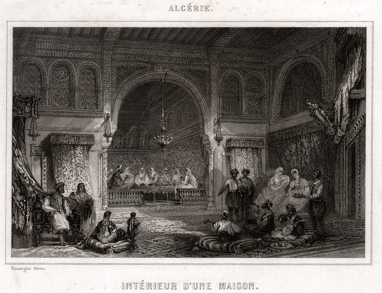 الداخل في الجزائر ، حوالي 1840 (نقش) بواسطة . .