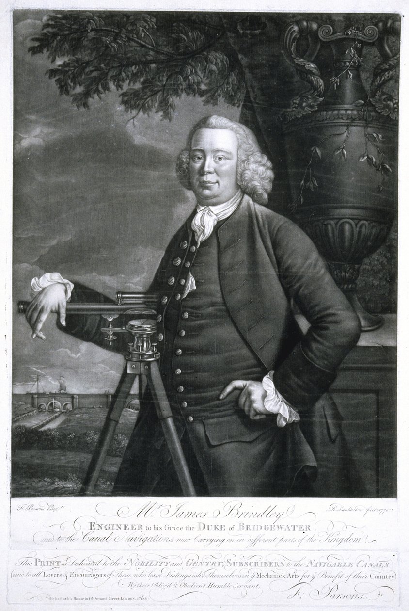 James Brindley, British civil engineer and canal builder بواسطة فريدريك (المرتبط ب) بارنارد