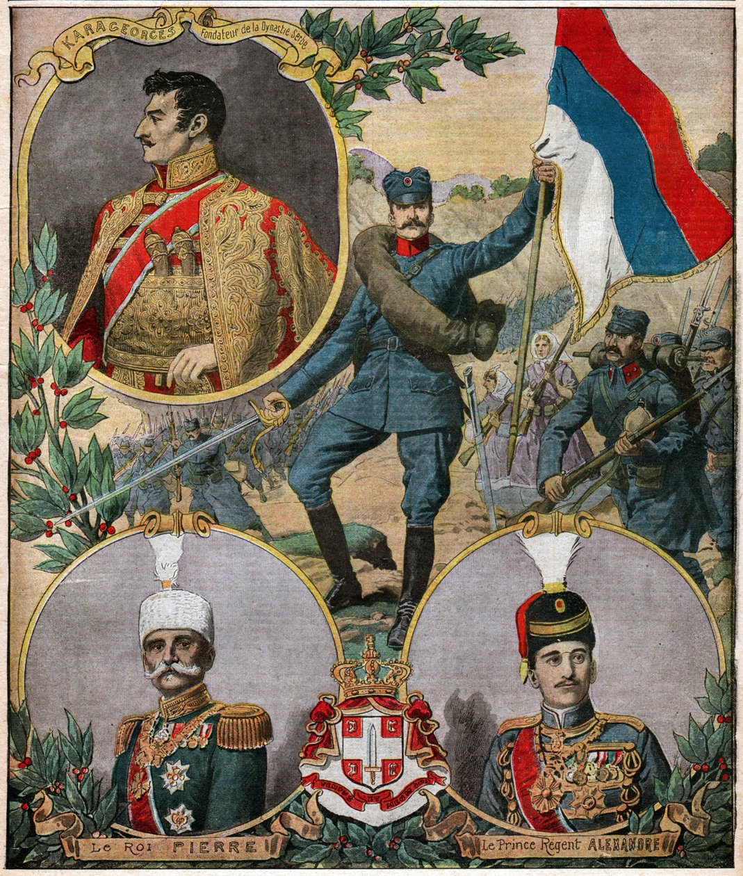 Les heros nationaux serbes. Serbian national heroes. بواسطة فرديناند جورج والدمولر