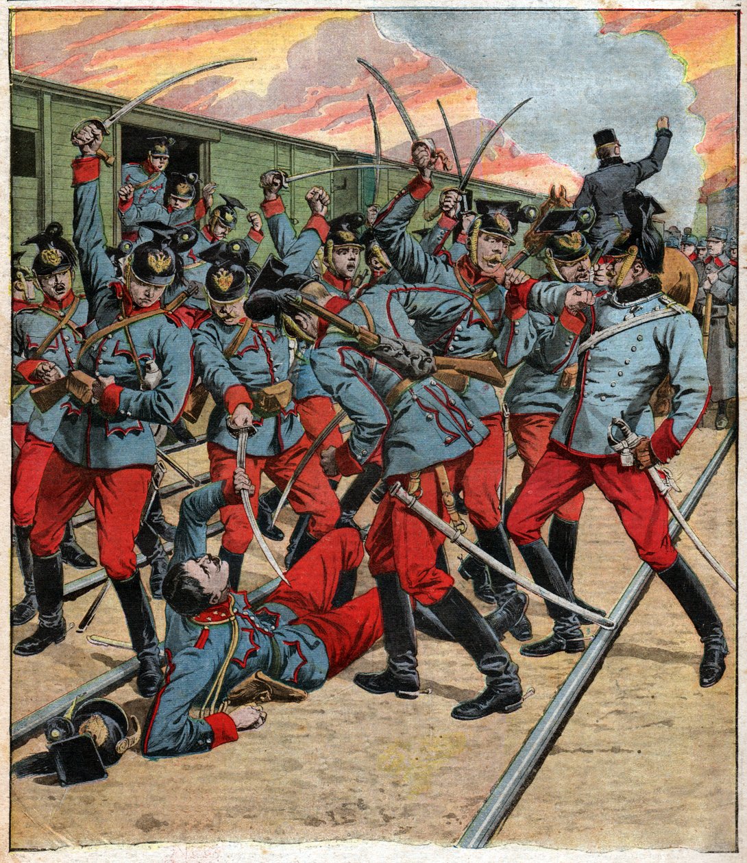 Mutinerie en Autriche Hongrie. Mutiny in Austria Hungary. بواسطة فرديناند جورج والدمولر