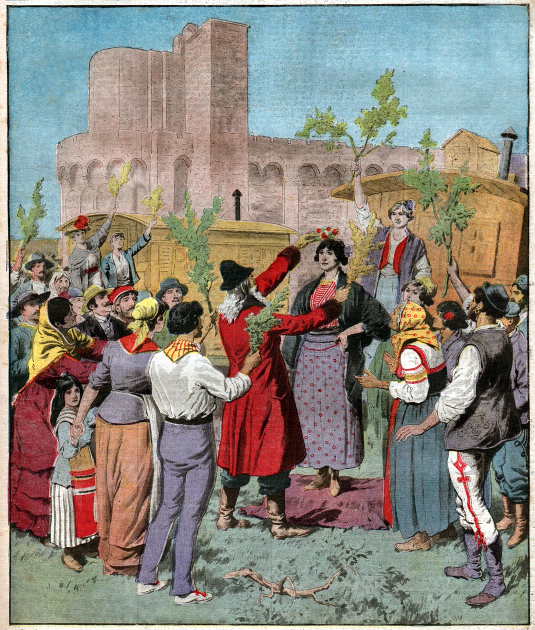 Pelerinage de Saintes Maries de la Mer. Pilgrimage of Sainte Maries de la Mer. بواسطة فرديناند جورج والدمولر
