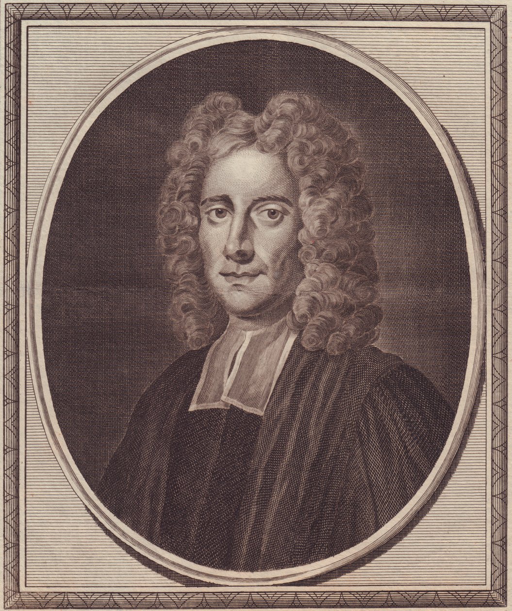 صورة للفيلسوف الإنجليزي صموئيل كلارك (1675-1729) ، نقش على النحاس لجون جولدار (1729-1795) من لوحة جيبسون بواسطة سيفيريني سيفيريني