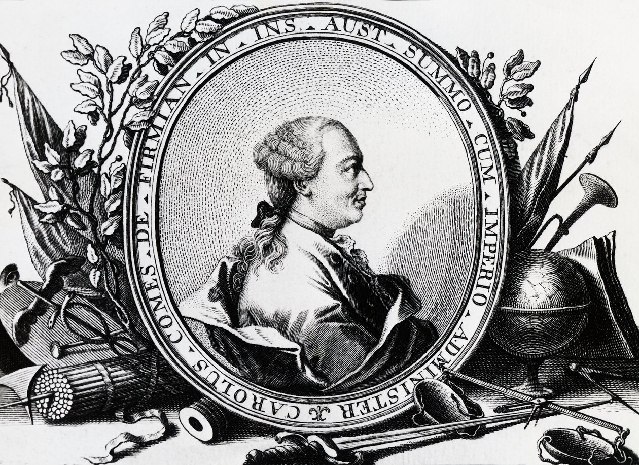 صورة لكارل جوزيف فون فيرميان (1716-1782) ، سياسي نمساوي ، نقش بواسطة سيفيريني سيفيريني