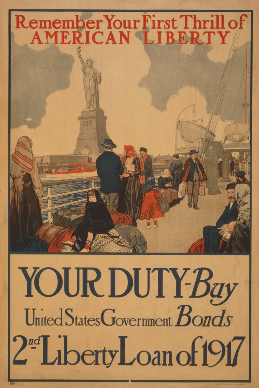 تذكر التشويق الأول الخاص بك من American Liberty Your Duty ، اشترِ سندات حكومة الولايات المتحدة ، قرض الحرية الثاني لعام 1917 بواسطة . .
