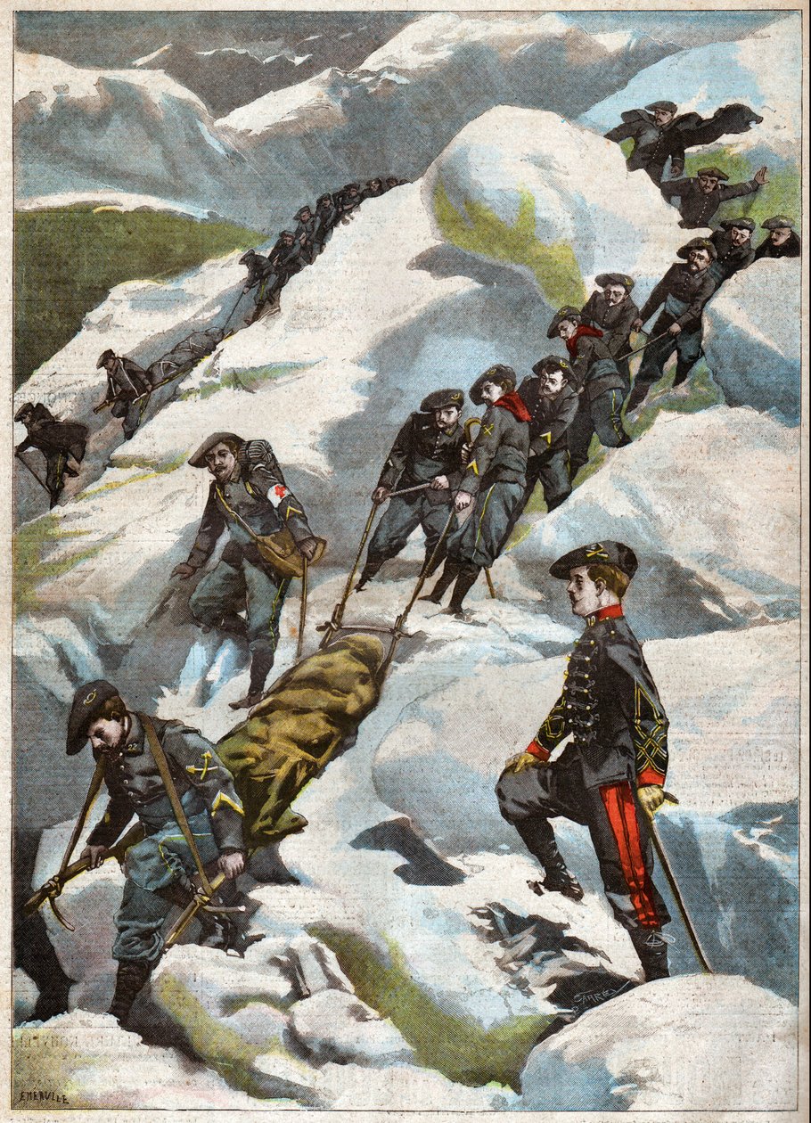 Secourisme dans les Alpes. Rescue in the Alps. بواسطة ريتشارد (بعد) داد