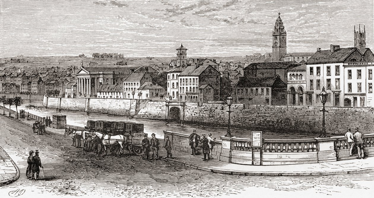 Shandon by the River Lee, County Cork, Ireland in the late 19th century, from Our Own Country published 1898 بواسطة فرديناند جورج والدمولر
