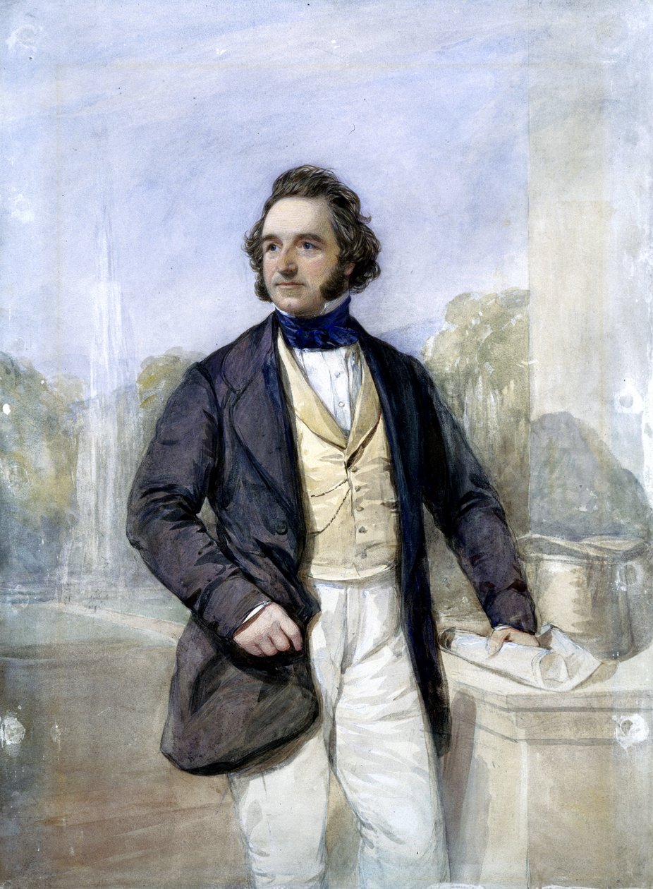 Sir Joseph Paxton, English architect and designer of the Crystal Palace, c 1851 بواسطة فرديناند جورج والدمولر