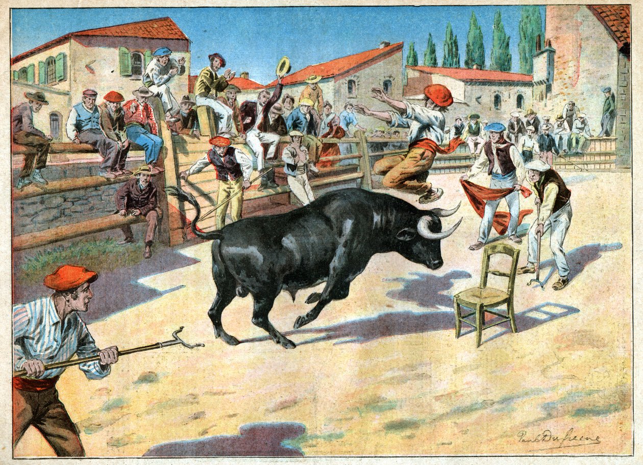 Taureaux en Camargue. Bullfighting in Camargue. بواسطة ريتشارد (بعد) داد