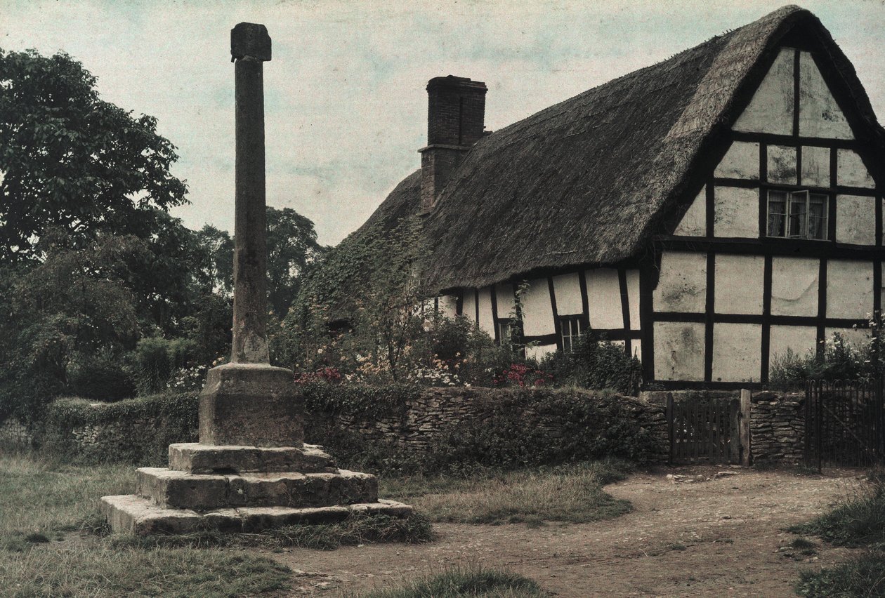 "The Village Cross, Ashton-Under-Hill, Gloucestershire" بواسطة فريدريك (المرتبط ب) بارنارد