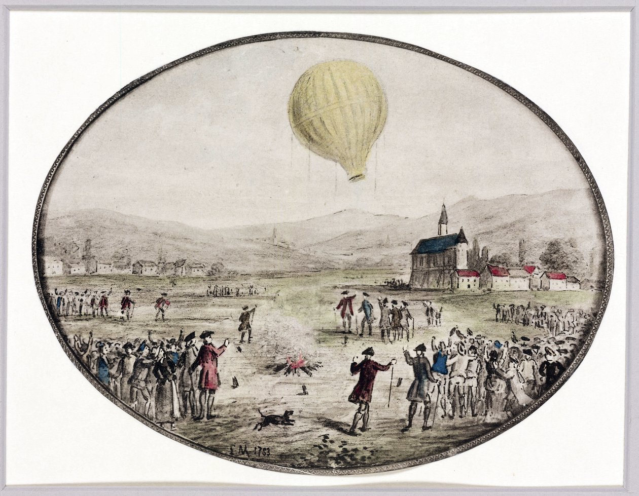 The first public balloon ascent, 5 June 1783 بواسطة فريدريك (المرتبط ب) بارنارد
