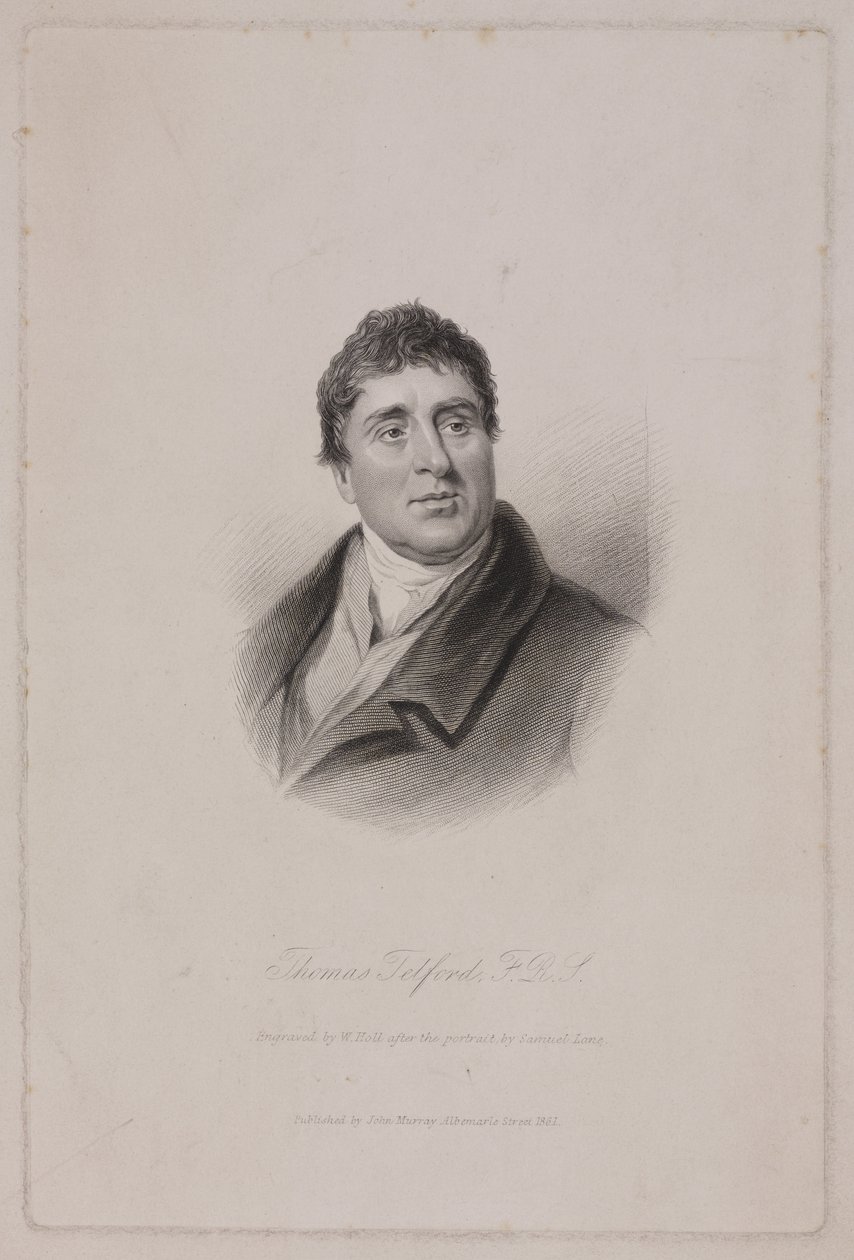 Thomas Telford FRS, Scottish civil engineer, c 1810 بواسطة فريدريك (المرتبط ب) بارنارد