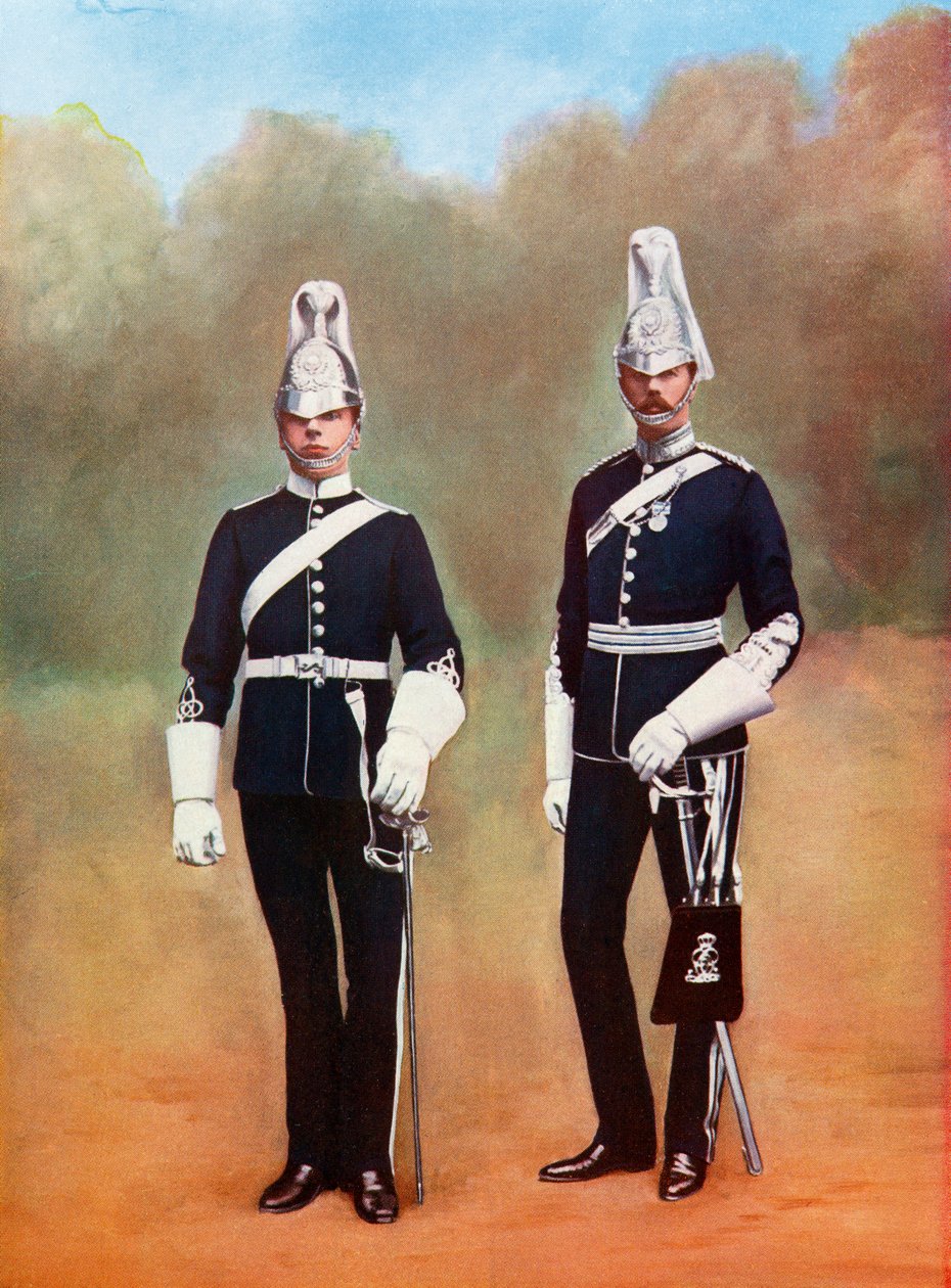 Yorkshire Dragoons, Officer and Private, from Picturesque History of Yorkshire, published c.1900 بواسطة فرديناند جورج والدمولر