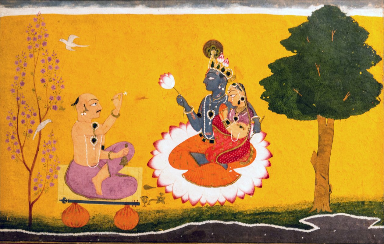 Jayadeva يعبد رادها وكريشنا بواسطة ماناك