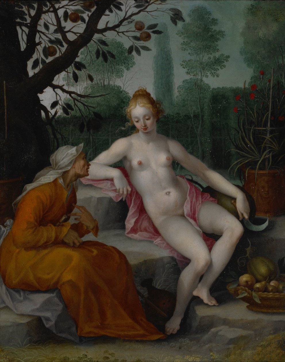 Vertumnus و Pomona بواسطة إبراهيم بلويميرت