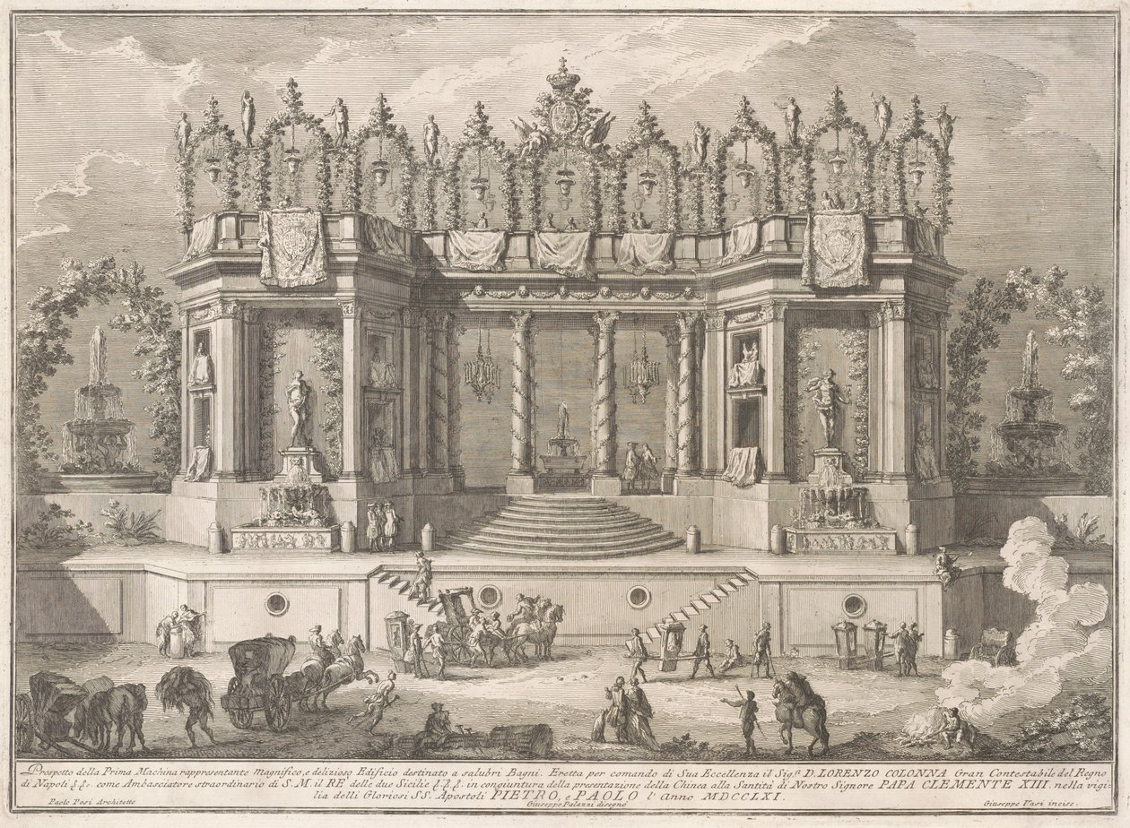 بريما ماكينا للصين عام 1761: الحمامات الصالحة بواسطة بعد جوزيبي بالاتزي جوزيبي فاسي بعد باولو بوسي
