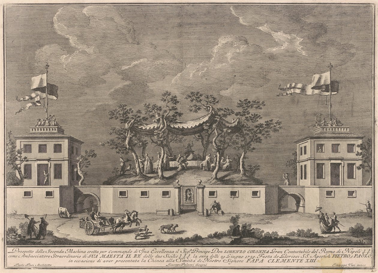 The Seconda Macchina للصين عام 1759: "Deliziosa" مع Bacchanal بواسطة بعد جوزيبي بالاتزي جوزيبي فاسي بعد باولو بوسي