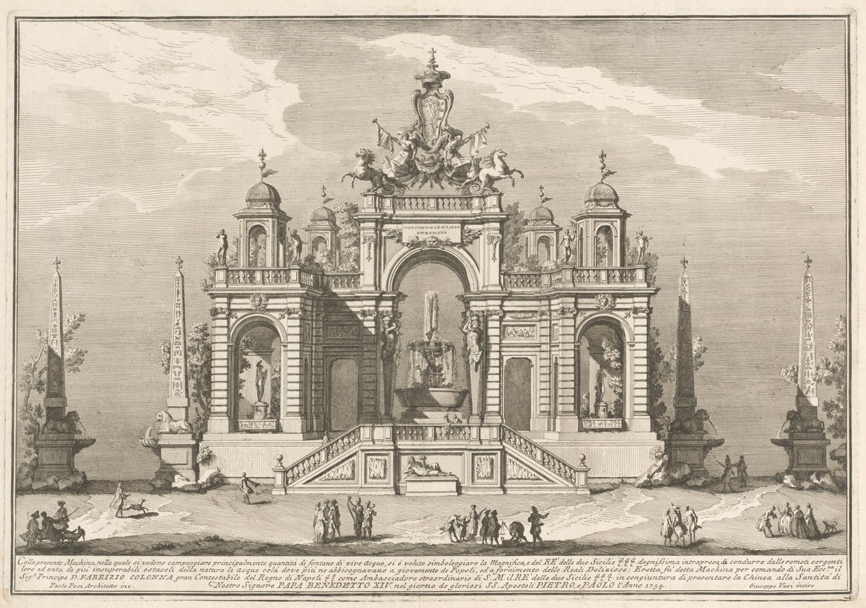 The Seconda Macchina للصين عام 1754: قصة رمزية لمحطات المياه بواسطة بعد باولو بوسي جوزيبي فاسي