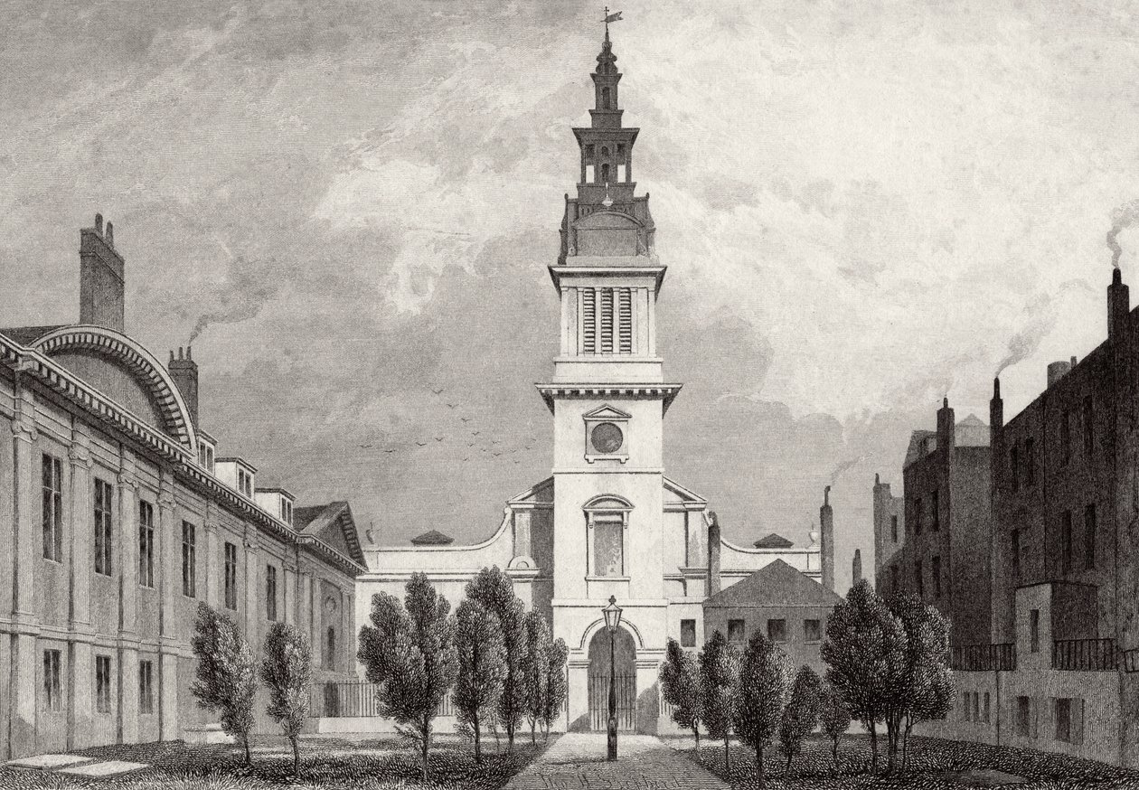 كنيسة المسيح وجزء من مستشفى Christs ، 1831 بواسطة توماس هوسمر بعد الراعي