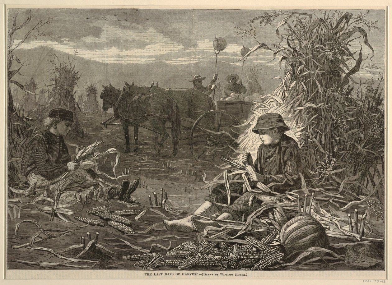آخر أيام الحصاد ، من Harper's Weekly ، 6 ديسمبر 1873 ، ص. 1092. بواسطة وينسلو هومر