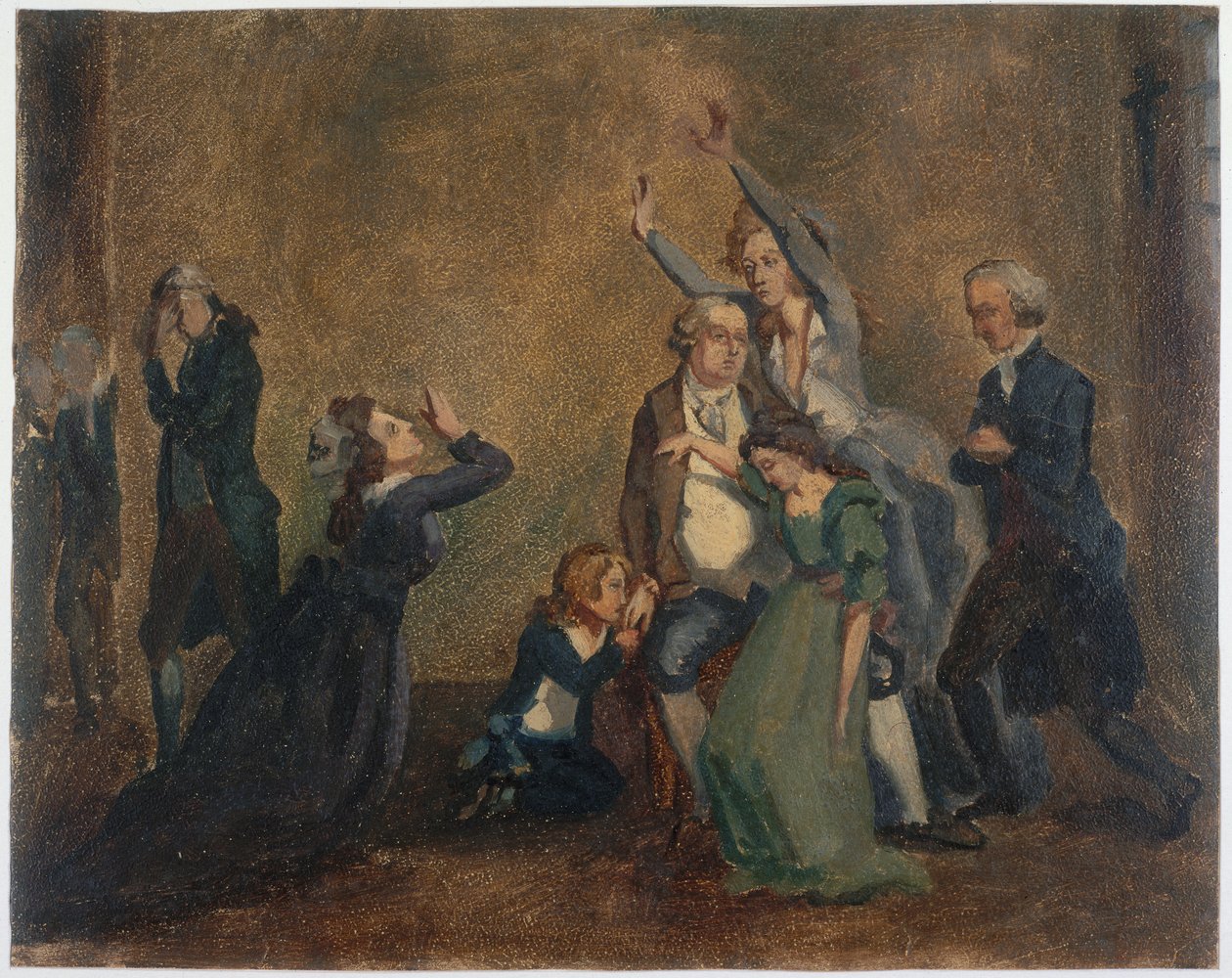 الفرنسية: وداع لويس السادس عشر لعائلته، 20 يناير 1793. بواسطة مجهول
