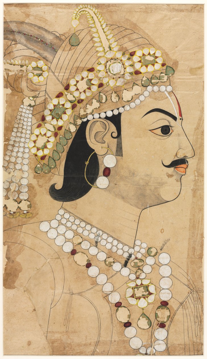 صورة للمهراجا براتاب سينغ (1764-1803) بواسطة ينسب إلى صاحب رام