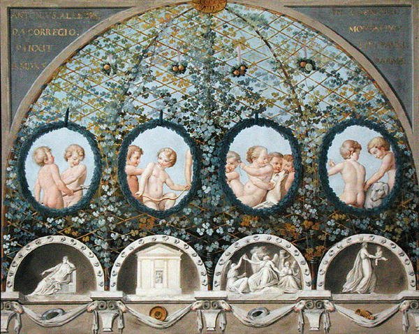 تصميم لوحة جدارية ، نُشر عام 1780 (الغواش والحبر والمرحاض على قاعدة محفورة) (انظر أيضًا 192026-028) بواسطة c.1489 1534 بعد Correggio