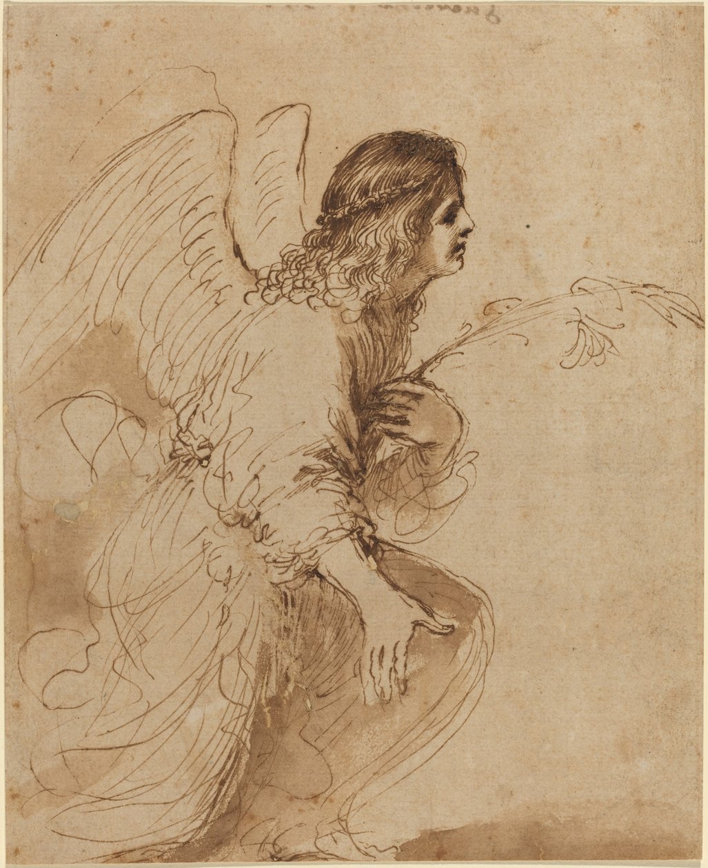 ملاك البشارة بواسطة يسمى Guercino Giovanni Francesco Barbieri
