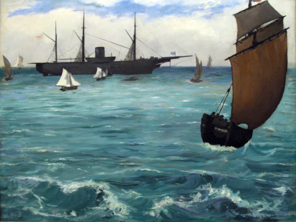 The Kearsarge في بولون بواسطة إدوارد مانيه