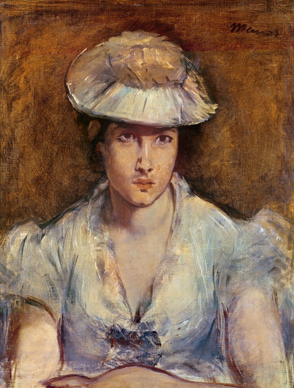 فتاة صغيرة ترتدي اللون الأبيض أو Marguerite Gauthier-Lathuille ، c.1878 بواسطة إدوارد مانيه