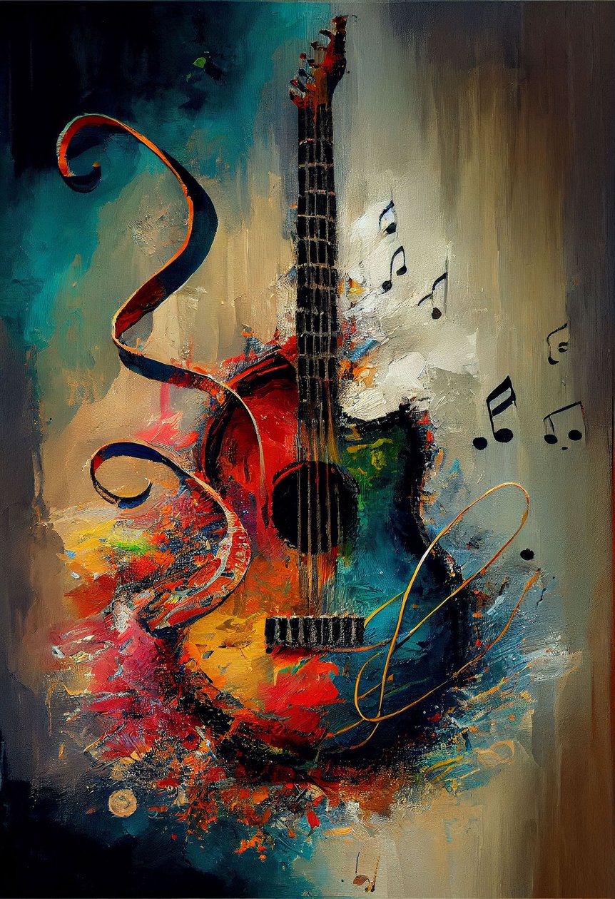 Symphony in Color: فن تجريدي مستوحى من الموسيقى بواسطة فشتالي عبد الرحيم