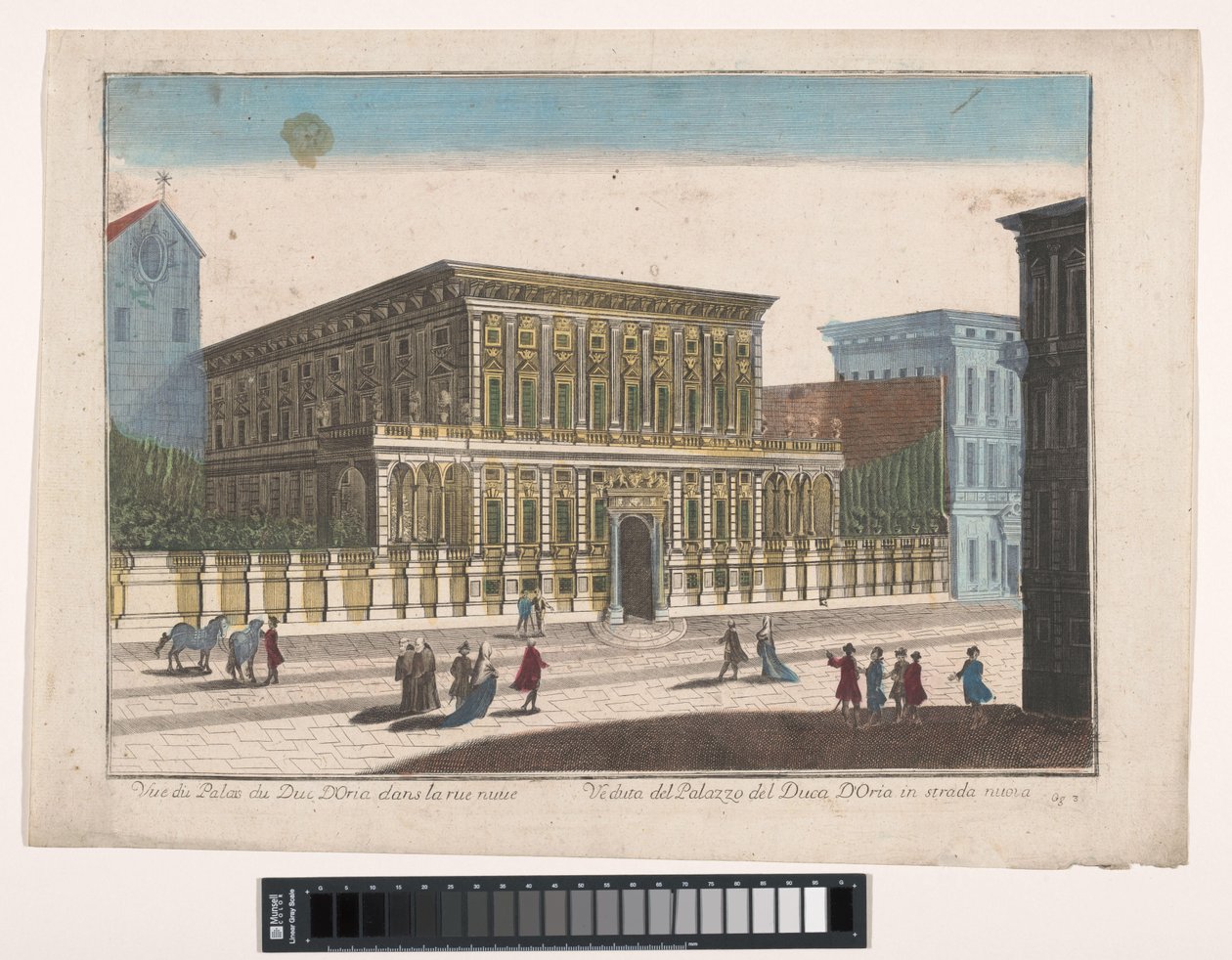 Gezicht op het Palazzo Doria-Tursi te Genua منظر من Palazzo del Duca d