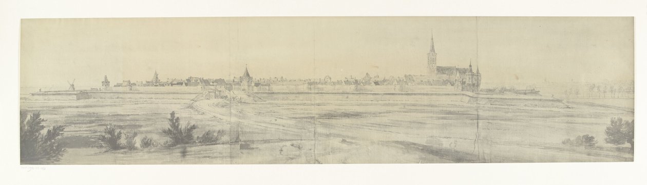 منظر لإلبورج ، 1672 صور لرسومات الغزو الفرنسي لهولندا عام 1672 بواسطة آدم فرانس فان دير ميولين محفوظة في مصنع جوبيلين (عنوان السلسلة) بواسطة فرير مورو