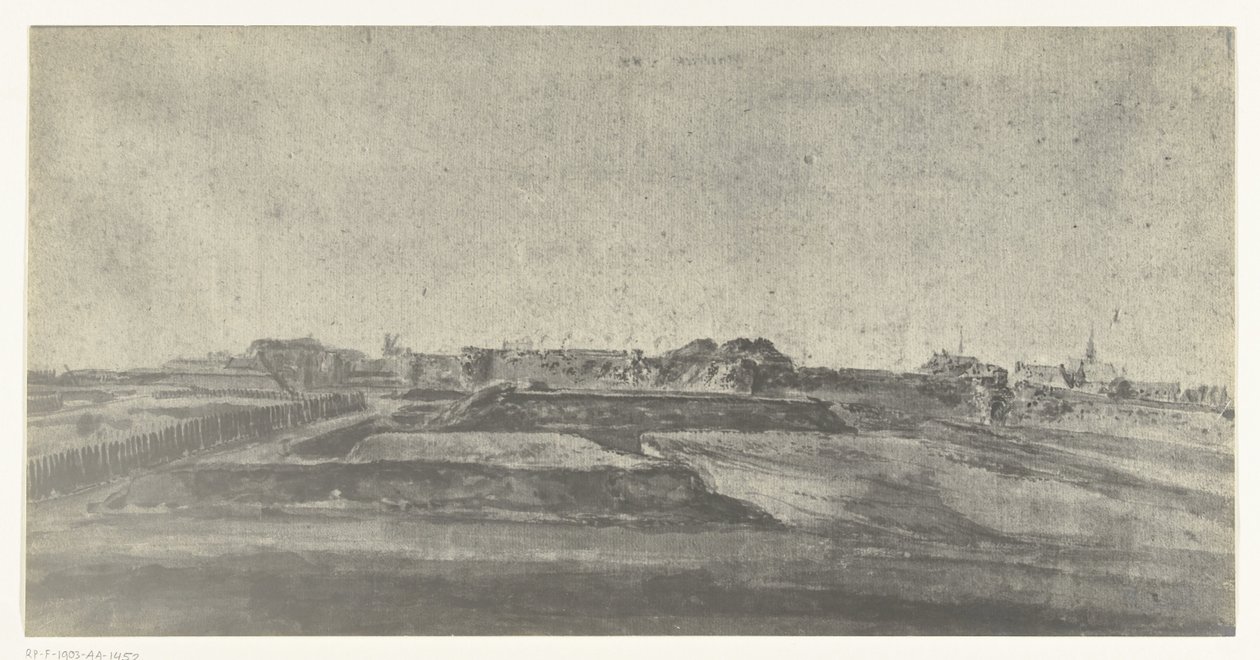منظر لماستريخت ، 1672 صور لرسومات الغزو الفرنسي لهولندا عام 1672 بواسطة آدم فرانس فان دير ميولين محفوظة في مصنع جوبيلين (عنوان السلسلة) بواسطة فرير مورو