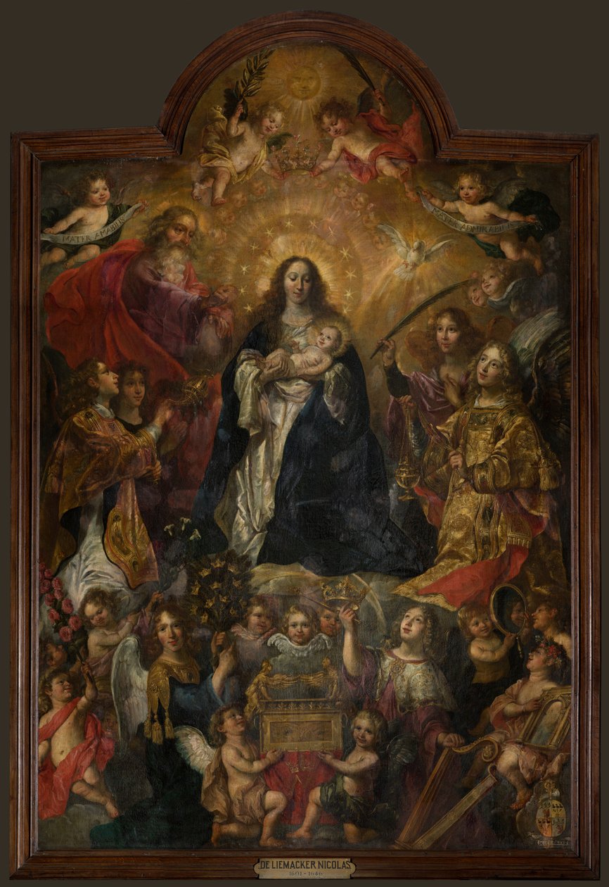 كنيسة الرعية (كنيسة القديس والبورجا). لوحة. نيكولاس ديليماكيري. بواسطة أو Liemaecker Nicolaas de Liemakere