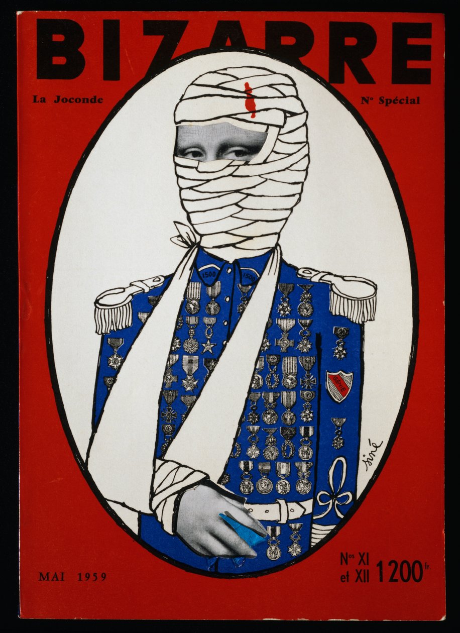 Mona Lisa, cover of special issue of Bizarre magazine, Paris, Libreries des Tuileries, May 1959, France, 20th century بواسطة أو Magno Cesare Magni