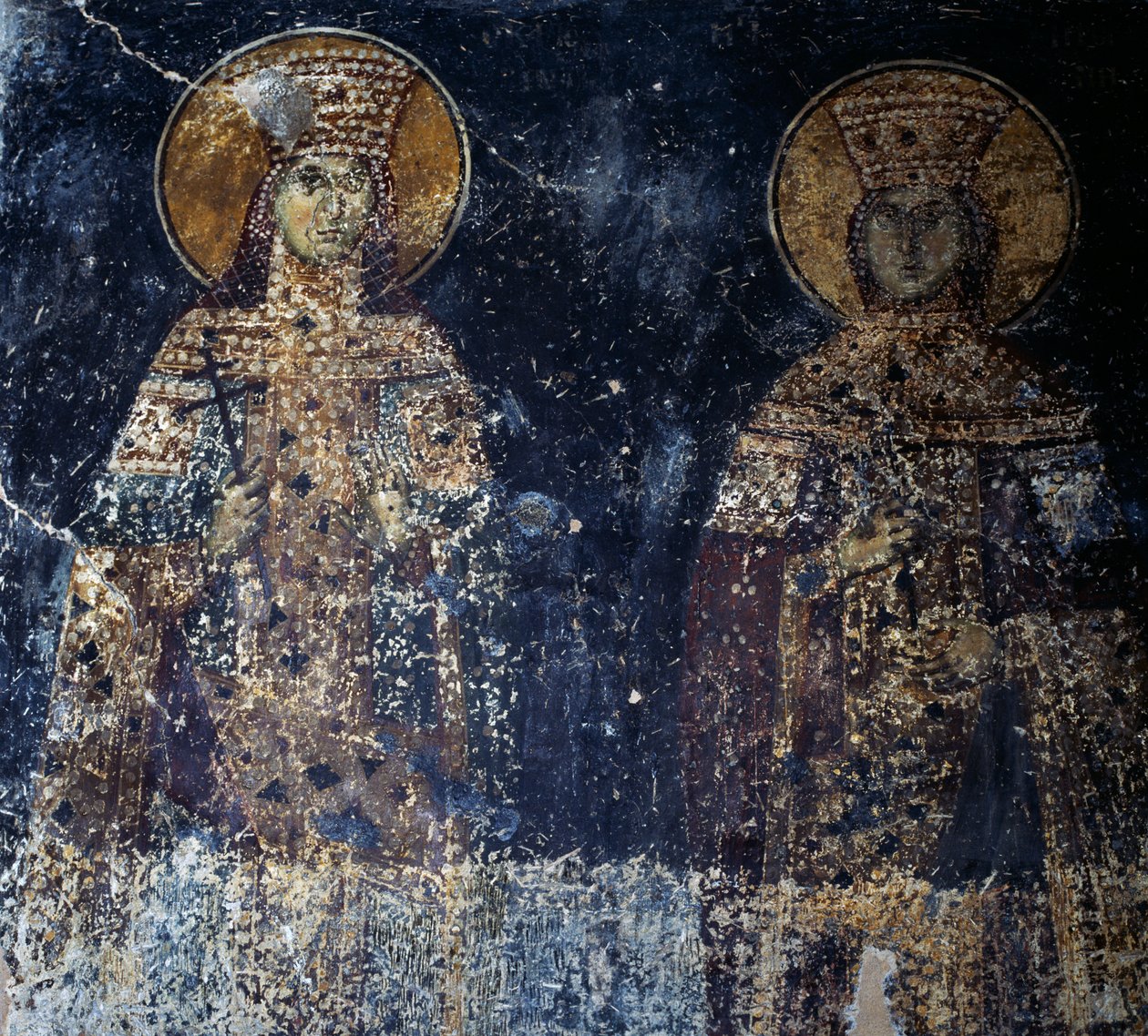 Saints, fresco in Byzantine church of Sotiras Christos, Veria, Central Macedonia, Greece بواسطة أو Magno Cesare Magni