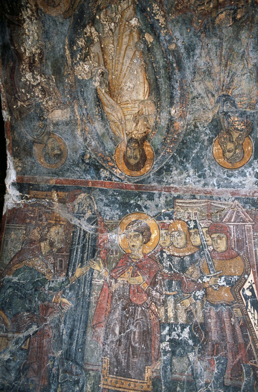 Scenes from life of Jesus, painted vault by Pagomenos in Church of Agios Georgios, Anidri, Crete, Greece بواسطة أو Magno Cesare Magni