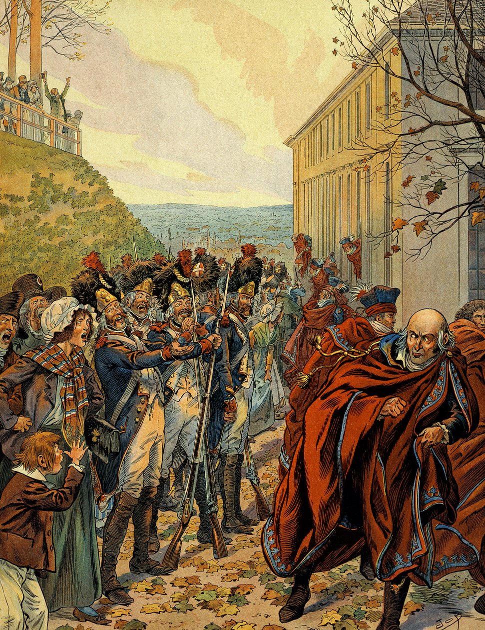 انقلاب نابليون الأول بونابرت (1769-1821): رحلة من مجلس الخمسة سنتات (خمسة سنتات) (غرفة 500) في 19 برومير (10 نوفمبر) بواسطة اسم مستعار لـ Onfray de Breville Jacques Job
