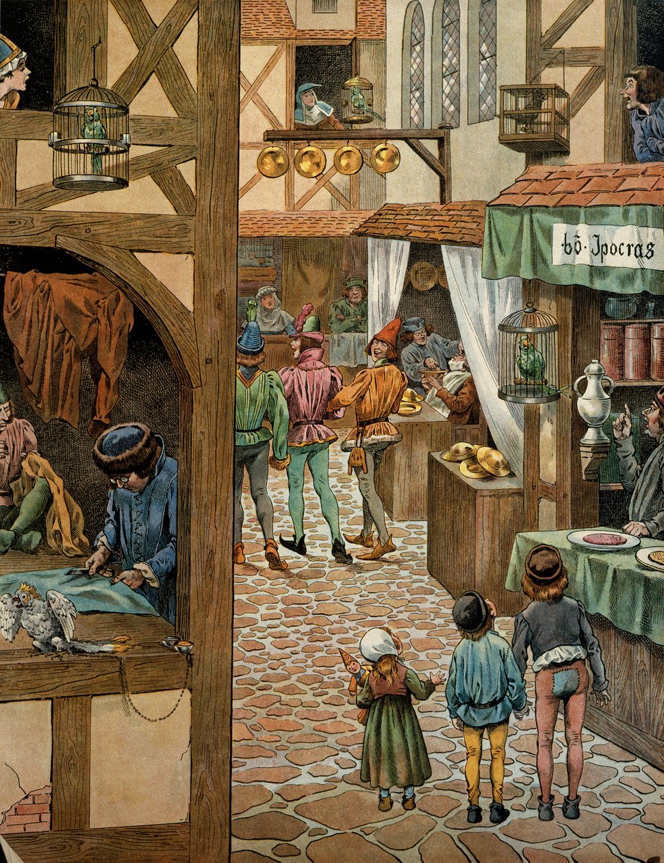 History of France in the Middle Ages (Middle Ages): Rue de Paris after King Louis XI said the Prudent (1423-1483) signed the trade of Peronne with Charles Le Temeraire. Parisians had bought parrots from which they had learned to say Peronne to make fun of  بواسطة اسم مستعار لـ Onfray de Breville Jacques Job