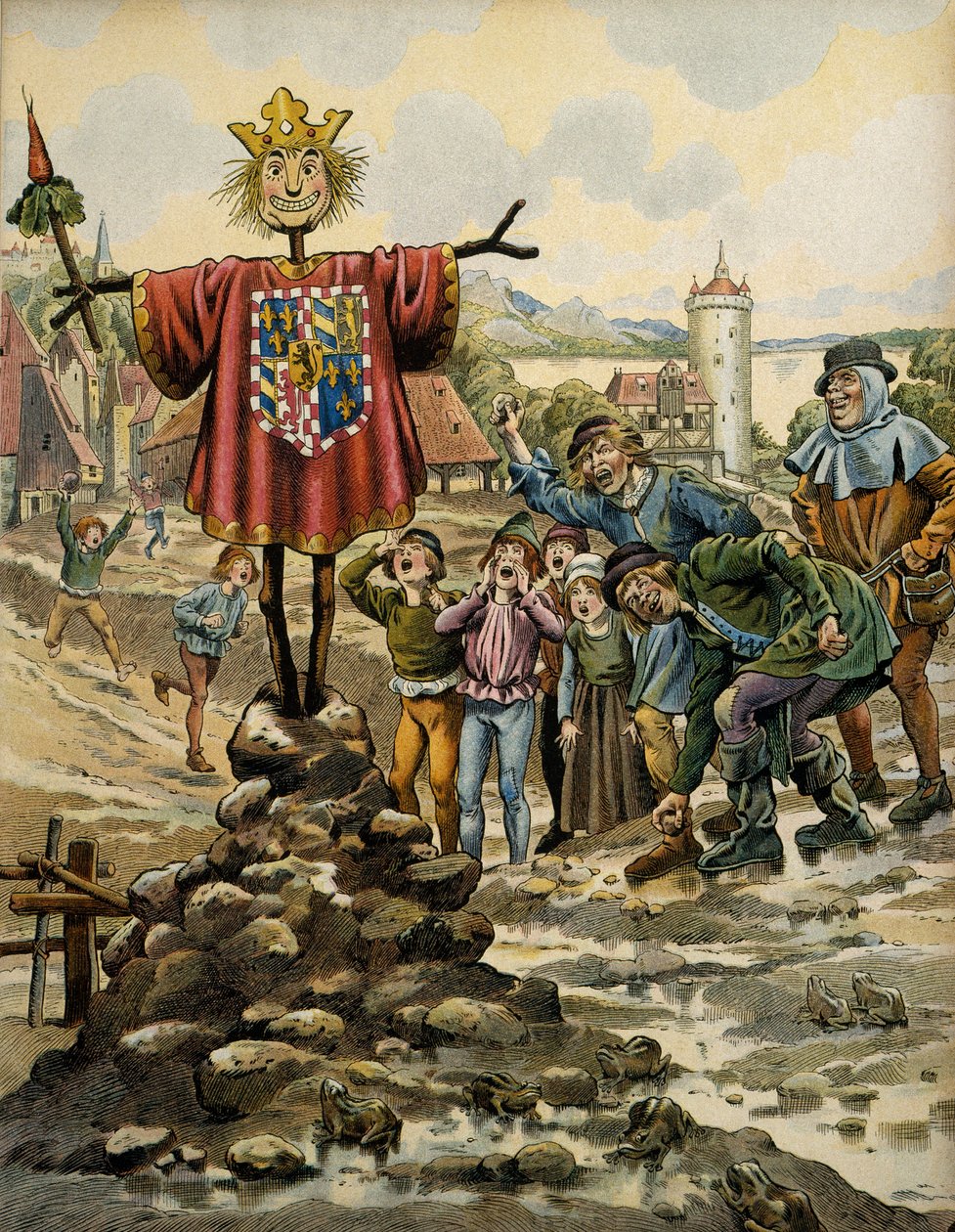 History of France in the Middle Ages (Middle Ages): the inhabitants of Dinant made a scarecrow with the arms of the Count of Charolais (then Charles Le Temeraire) who stormed the city on 25 August 1466. Illustration by Jacques Marie Gaston Onfray de Brevil بواسطة اسم مستعار لـ Onfray de Breville Jacques Job