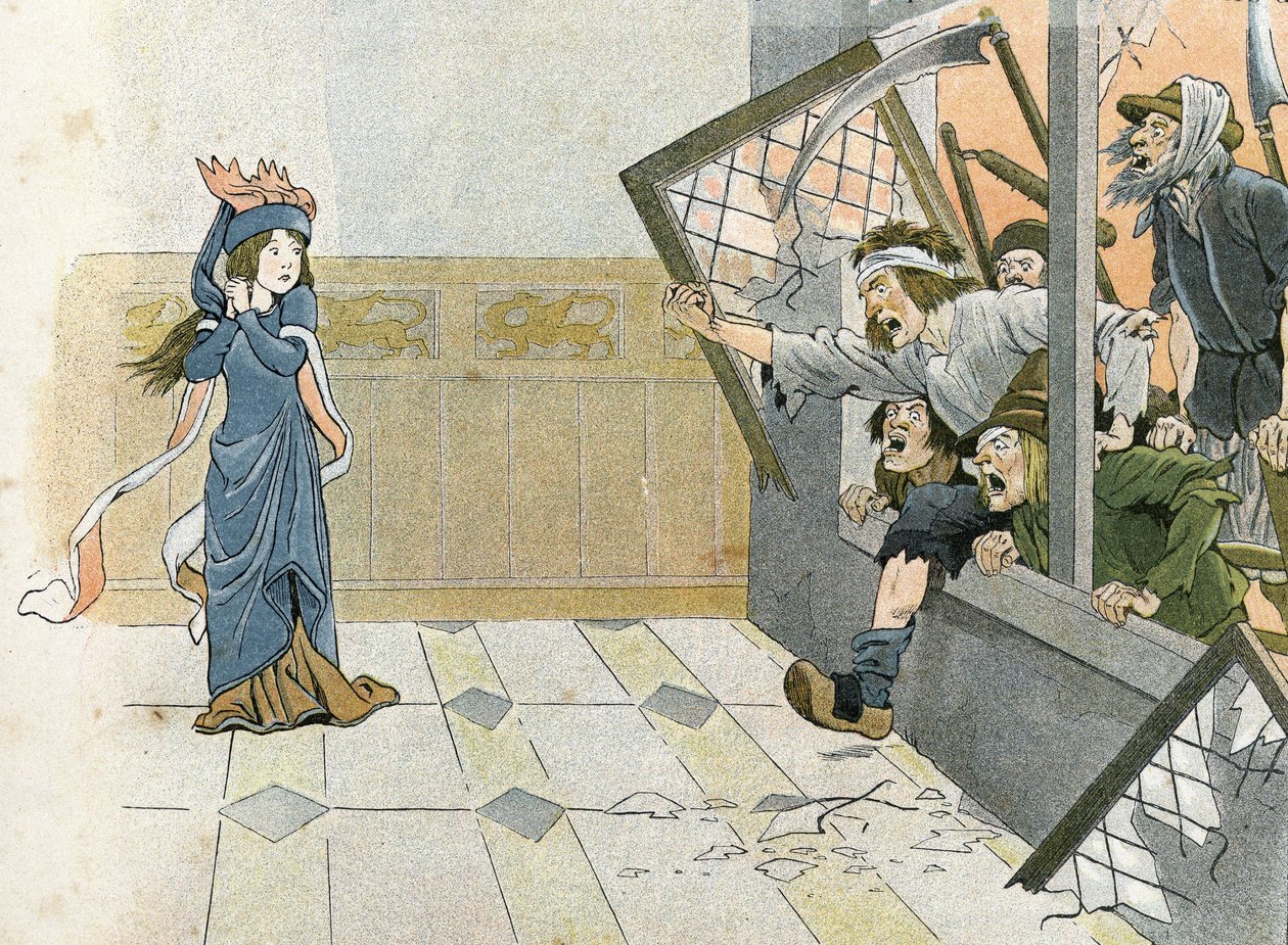 حرب المائة عام - La Grande Jacquerie (1358) في فرنسا ، قصته رواها G.Montorgueil ، صورة Job 1896 (نقش) بواسطة اسم مستعار لـ Onfray de Breville Jacques Job