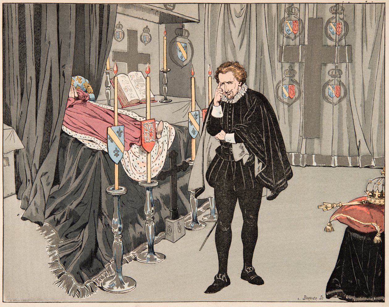 Illustration taken from the book “Le bon roy Henri””, illustrated by Jacques Marie Gaston Onfray de Breville dit JOB (1858-1931): On June 9 بواسطة اسم مستعار لـ Onfray de Breville Jacques Job