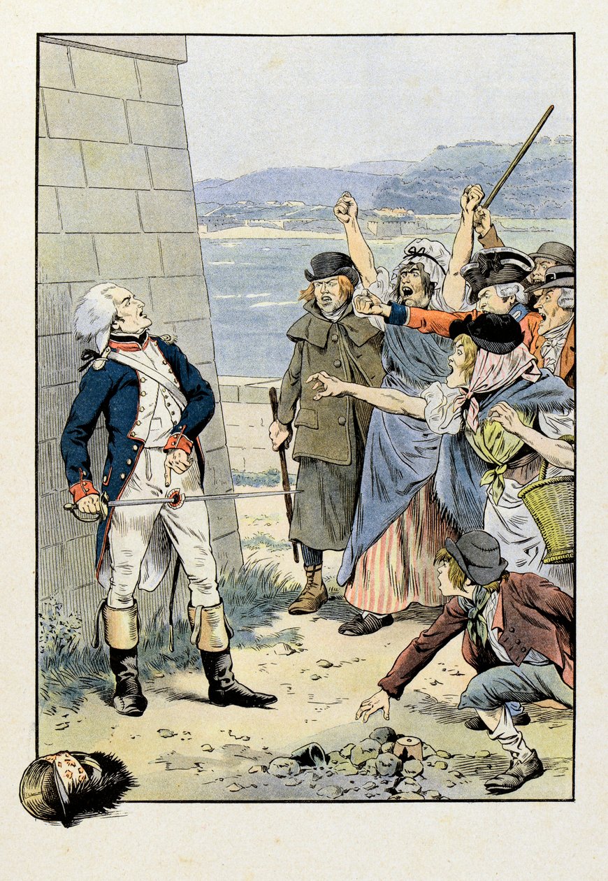 في الأسر لبليموث ، ثيوفيل مالو كوريت دي لا تور (أو لاتور) دي أوفيرني (Theophile-Malo de La Tour d'Auvergne-Corret) (1743-1800) تم أخذه من قبل الجماهير بسبب مرتبته - يضعها في نهاية سيفه ويخبرهم أن يأتوا و يأخذوا بواسطة اسم مستعار لـ Onfray de Breville Jacques Job