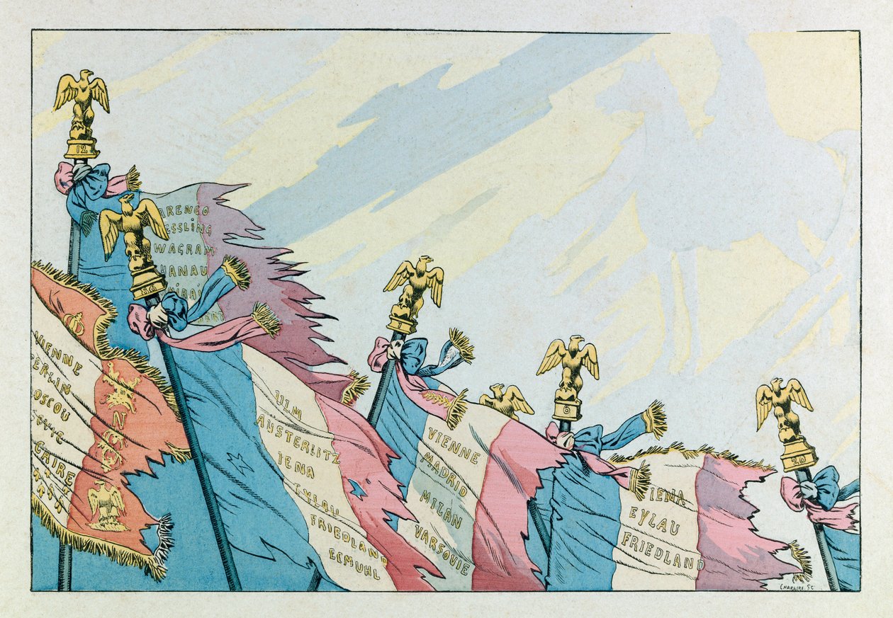 جاك ماري غاستون أونفراي دي بريفيل ديت جوب (1858-1931) ؛ رسم توضيحي من كتاب "Les epees de France": نسور نابليون ؛ كول ، جزء بواسطة اسم مستعار لـ Onfray de Breville Jacques Job