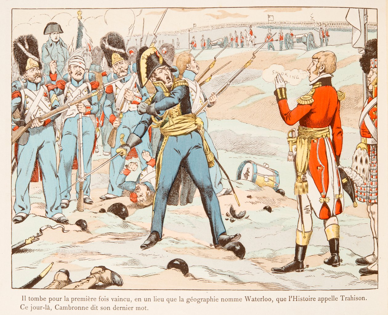 جاك ماري جاستون Onfroy de Breville dit JOB (1858-1931) - A Waterloo Cambronne ضد الإنجليز يطلب منه الذهاب في عام 1815 ، مجموعة خاصة بواسطة اسم مستعار لـ Onfray de Breville Jacques Job