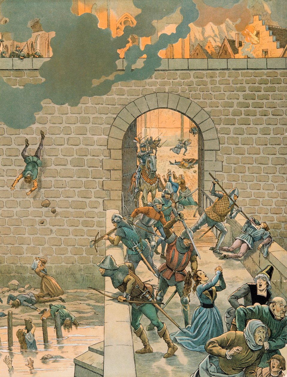 جاك ماري جاستون Onfroy de Breville dit JOB (1858-1931) - تاريخ بلجيكا: Charles the Temerary (1433-1477) ، Count of Charolais في 25 أغسطس 1466 ، اقتحم مدينة Dinant وحرقتها بواسطة اسم مستعار لـ Onfray de Breville Jacques Job